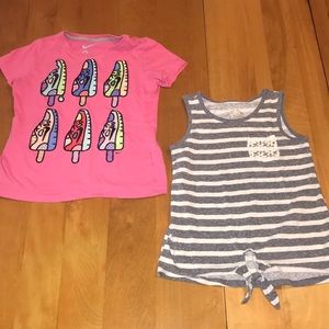 Bundle of 2 Girls Shirts Size 8-10